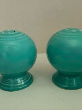 Fiesta Turquoise Ball Bulb Salt & Pepper Shakers